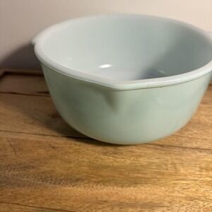 Vintage Aqua Glasbake for Sunbeam Mixing Bowl
